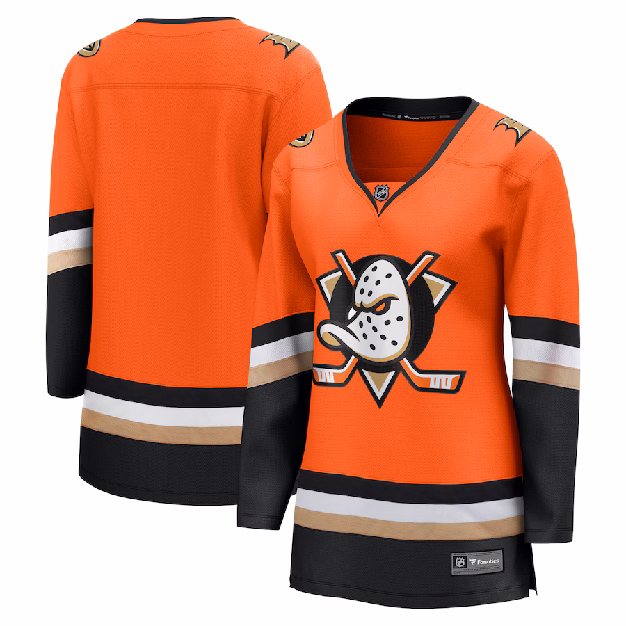 Women's Anaheim Ducks Fanatics Orange Home Breakaway Jersey - Jersey