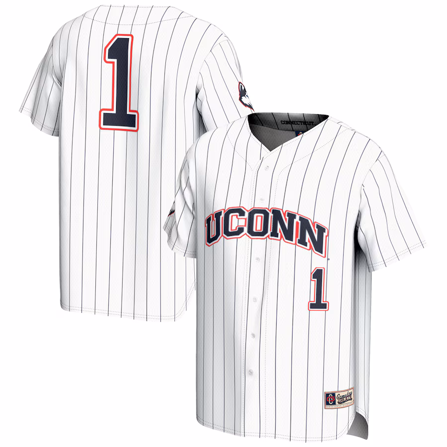 Unisex GameDay Greats #1 White UConn Huskies Lightweight Baseball Jersey - Jersey