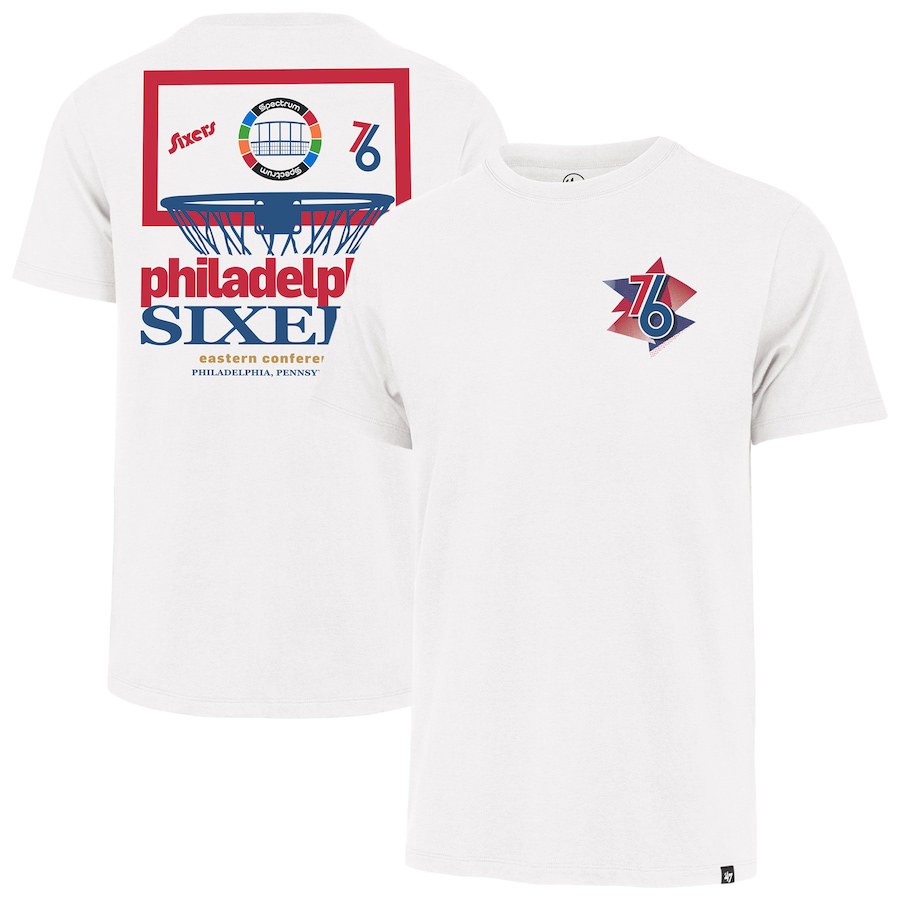 Men's Philadelphia 76ers  '47 White City Edition Backboard T-Shirt - Jersey