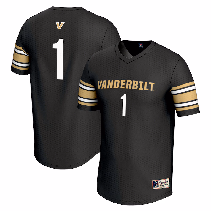 Youth GameDay Greats #1 Black Vanderbilt Commodores Lightweight Lacrosse Jersey - Jersey
