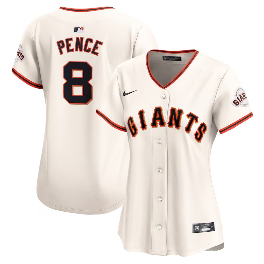 Women's San Francisco Giants Hunter Pence Nike Cream Home Limited Player Jersey - Jersey