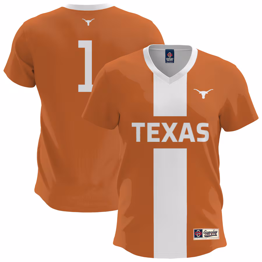 Youth GameDay Greats  Burnt Orange Texas Longhorns Lightweight Soccer Fashion Jersey - Jersey