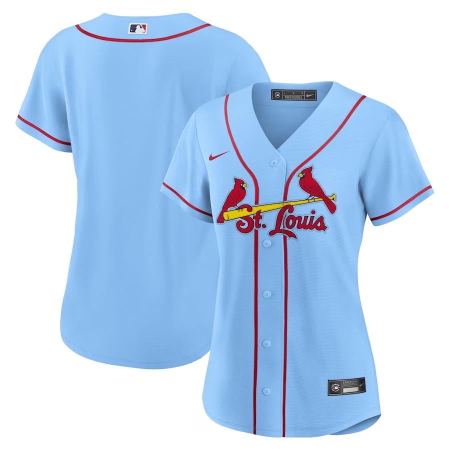 Women's St. Louis Cardinals Nike Light Blue Alternate Replica Team Jersey - Jersey
