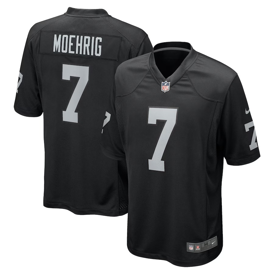 Men's Las Vegas Raiders Tre'von Moehrig Nike Black Team Game Jersey - Jersey