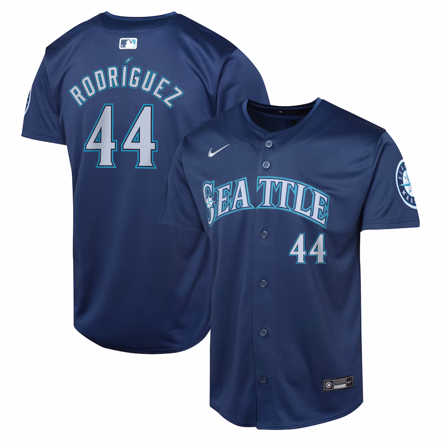 Youth Seattle Mariners Julio Rodríguez Nike Navy Road Limited Player Jersey - Jersey