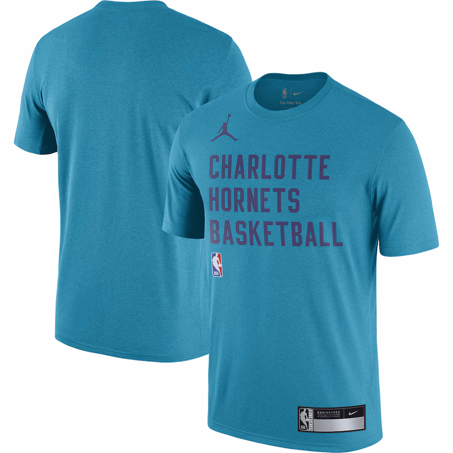 Men's Charlotte Hornets Jordan Brand Teal 2023/24 Sideline Legend Performance Practice T-Shirt - Jersey