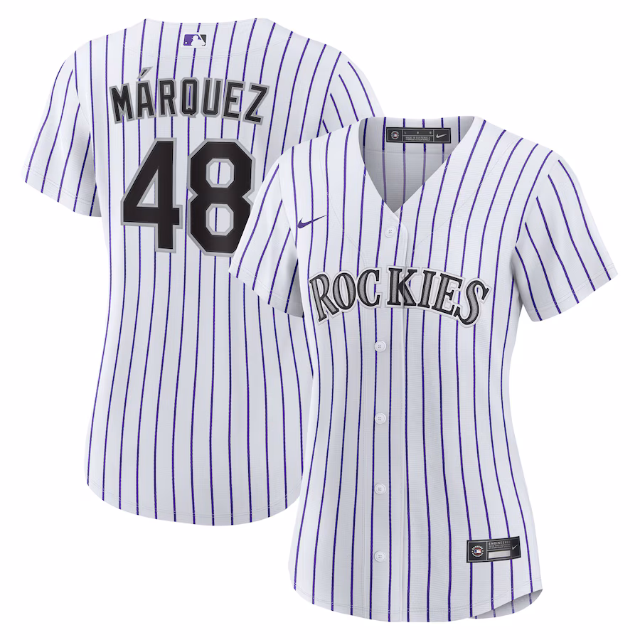Women's Colorado Rockies German Marquez Nike White Home Replica Jersey - Jersey