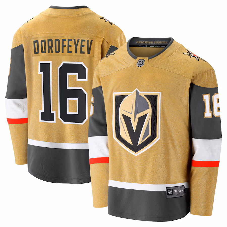 Men's Vegas Golden Knights Pavel Dorofeyev Fanatics Gold Premier Breakaway Player Jersey - Jersey