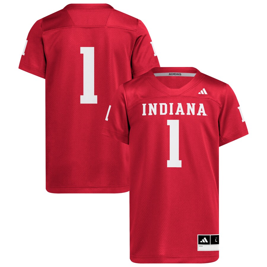 Youth adidas #1 Crimson Indiana Hoosiers Replica Jersey - Jersey
