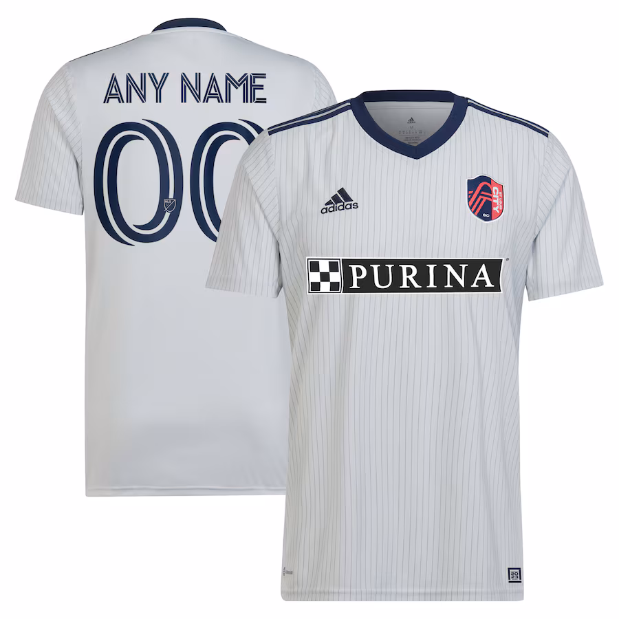 Men's St. Louis City SC adidas Gray 2023 The Spirit Kit Replica Custom Jersey - Jersey