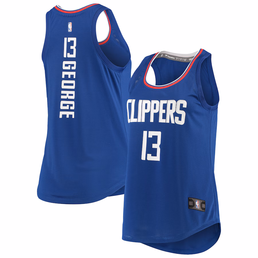 Women's LA Clippers Paul George Fanatics Royal Fast Break Player Movement Jersey Tank Top - Jersey