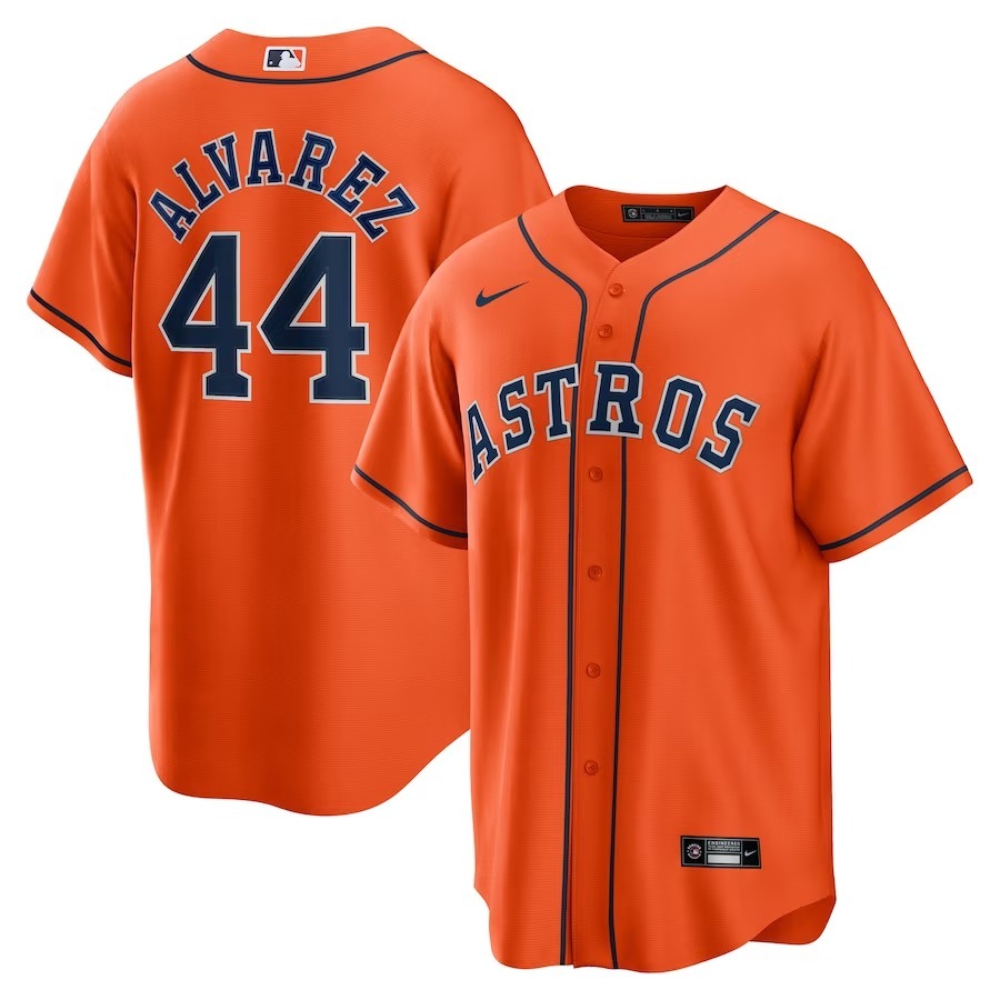 Men's Houston Astros Yordan Álvarez Nike Orange Alternate Replica Player Jersey - Jersey