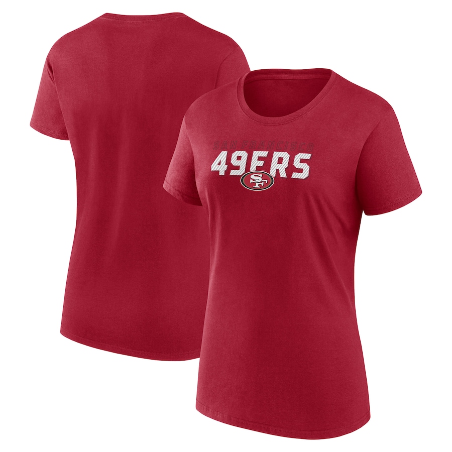Women's San Francisco 49ers Logo Athletic Scarlet Lean T-Shirt - Jersey