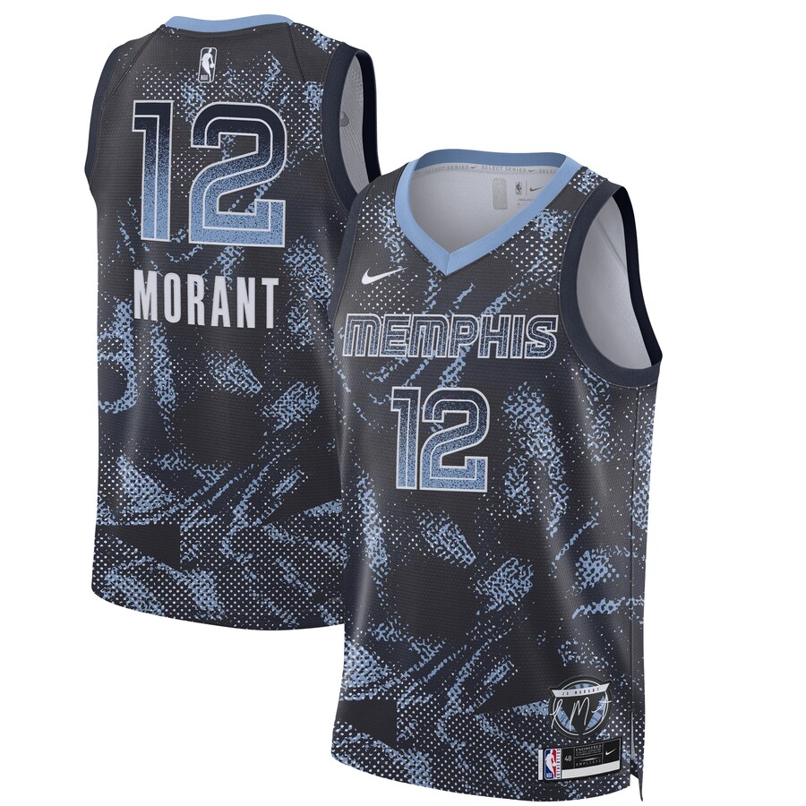 Unisex Memphis Grizzlies Ja Morant Nike Navy 2025 Select Series Swingman Player Jersey - Jersey