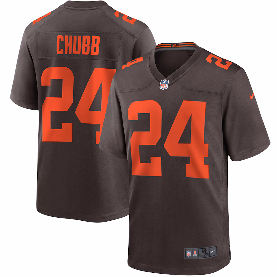 Men's Cleveland Browns Nick Chubb Nike Brown Alternate Game Jersey - Jersey