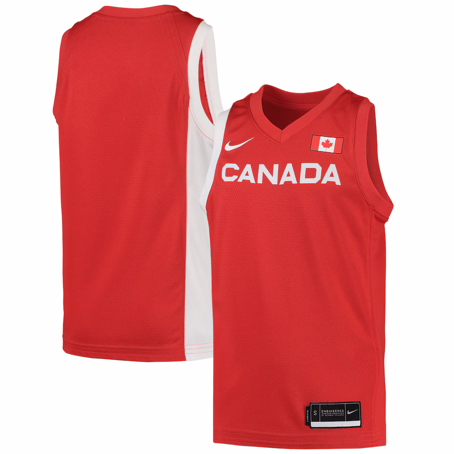 Youth Canada Basketball Nike Red 2020 Summer Olympics Replica Team Jersey - Jersey