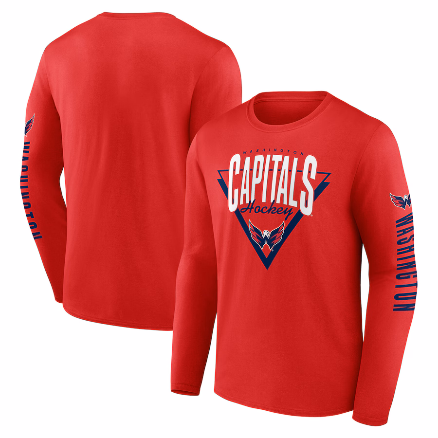 Men's Washington Capitals Fanatics Red Headline Long Sleeve T-Shirt - Jersey