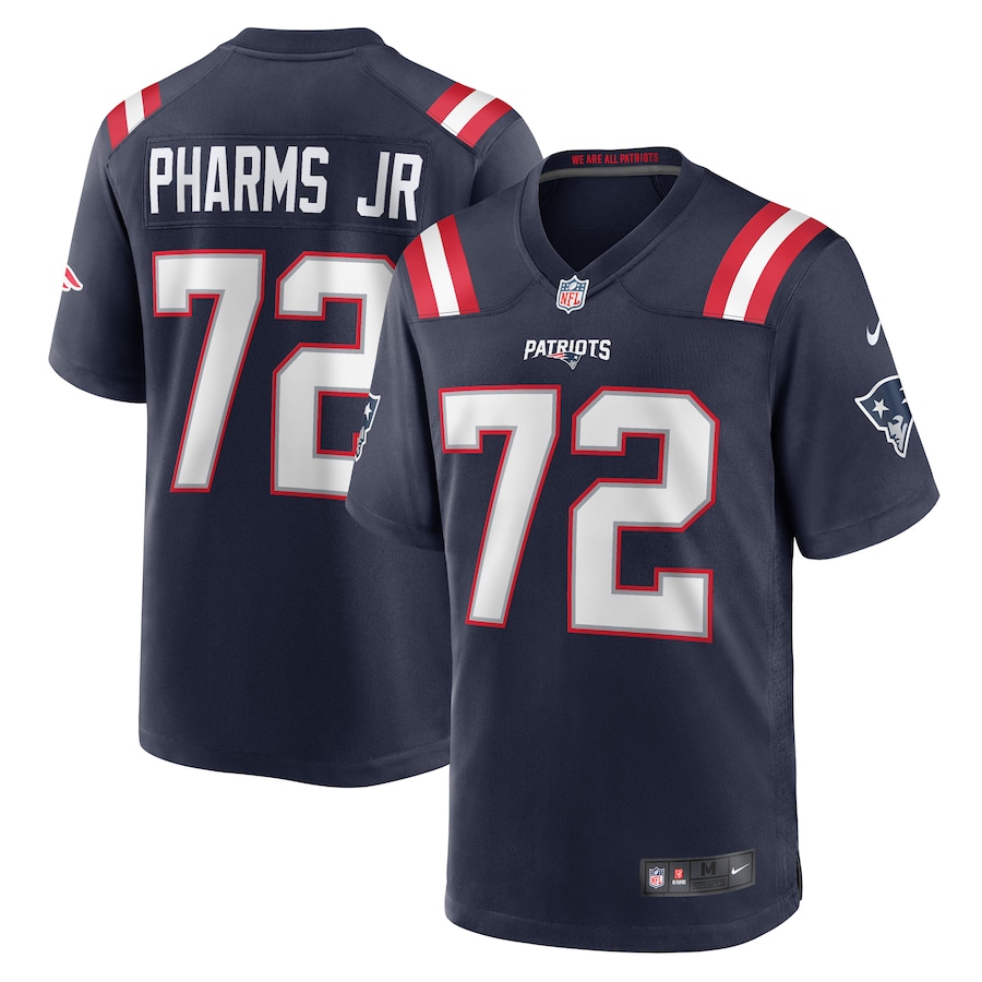 Men's New England Patriots Jeremiah Pharms Jr. Nike Navy Game Player Jersey - Jersey