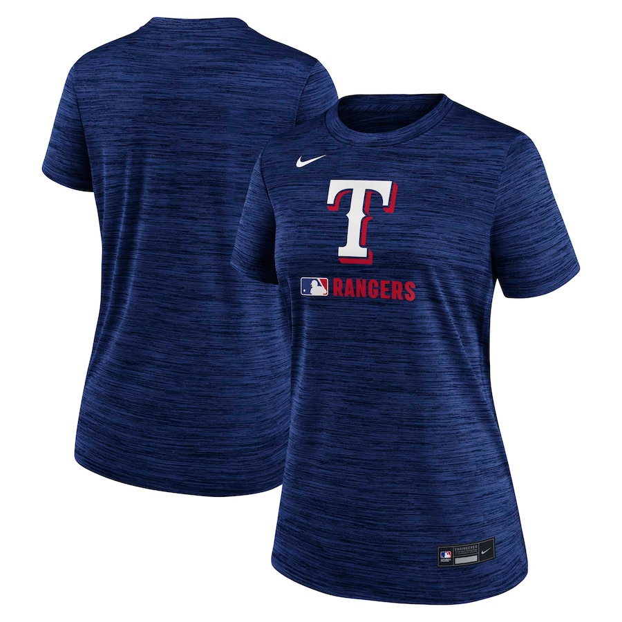 Women's Texas Rangers Nike Royal Authentic Collection Velocity Performance T-Shirt - Jersey
