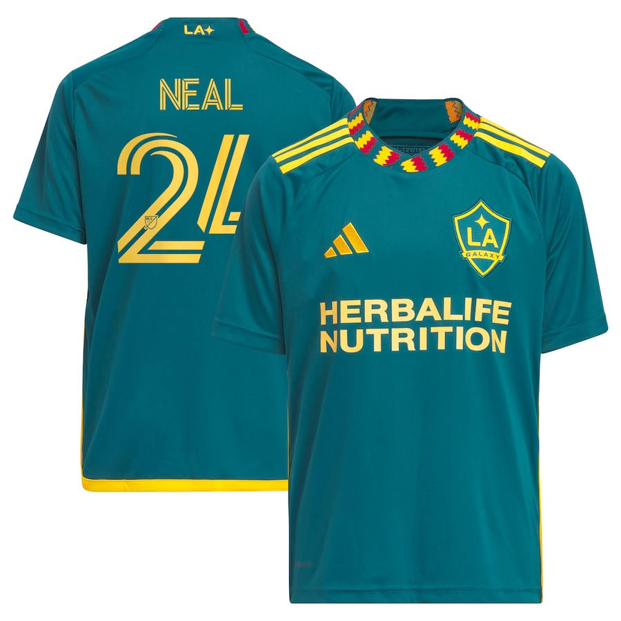 Youth LA Galaxy Jalen Neal adidas Green 2024 LA Kit Replica Player Jersey - Jersey