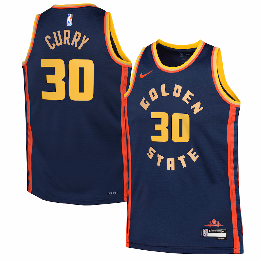 Youth Golden State Warriors Stephen Curry Nike Navy 2024/25 Swingman Player Jersey - City Edition - Jersey