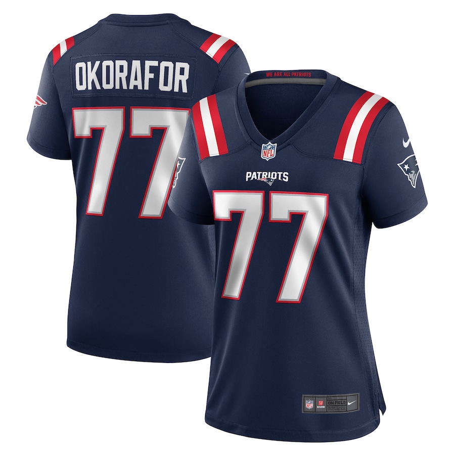 Women's New England Patriots Chukwuma Okorafor Nike Navy Game Jersey - Jersey