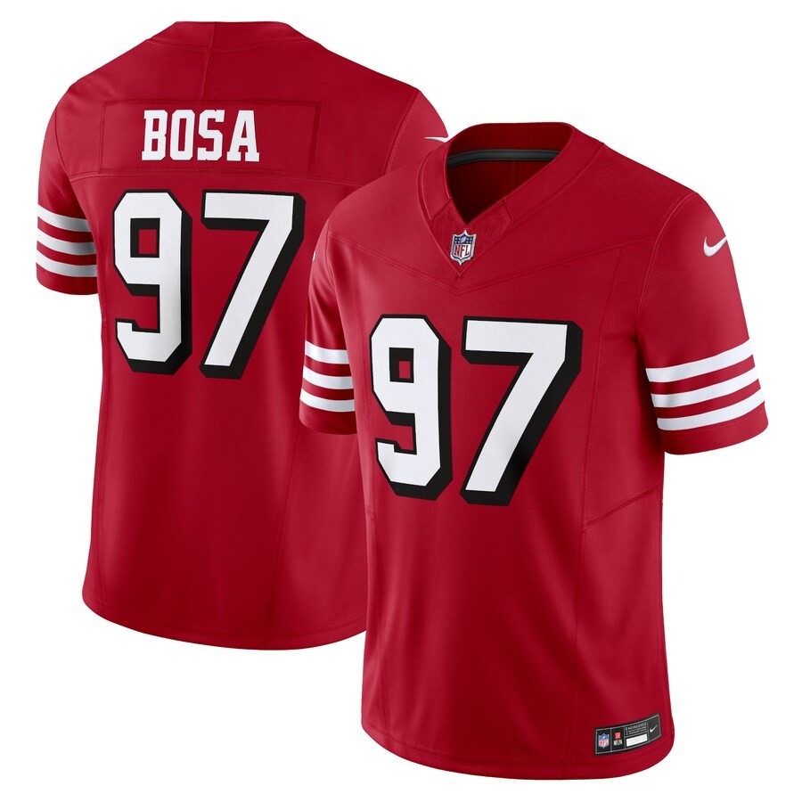 Men's San Francisco 49ers Nick Bosa Nike Scarlet Vapor F.U.S.E. Limited Jersey - Jersey
