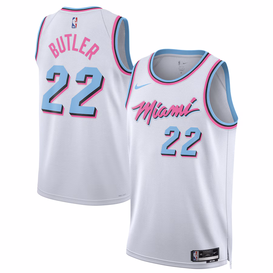 Unisex Miami Heat Jimmy Butler Nike White 2024/25 Swingman Player Jersey - City Edition - Jersey