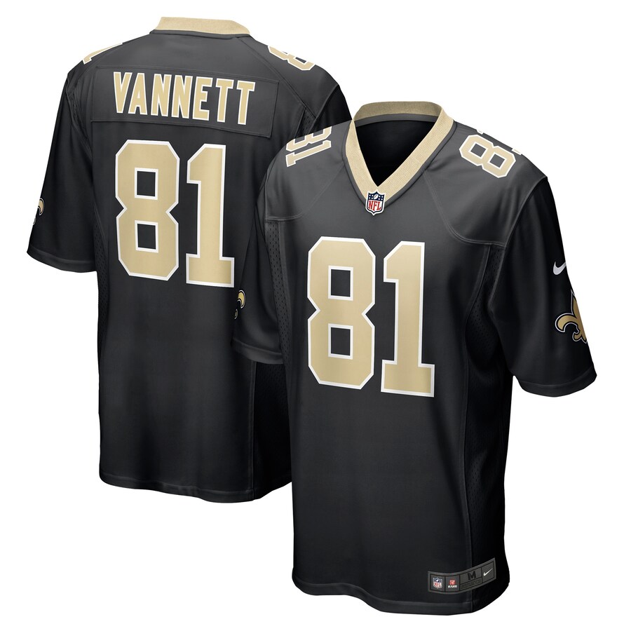 Men's New Orleans Saints Nick Vannett Nike Black Game Jersey - Jersey