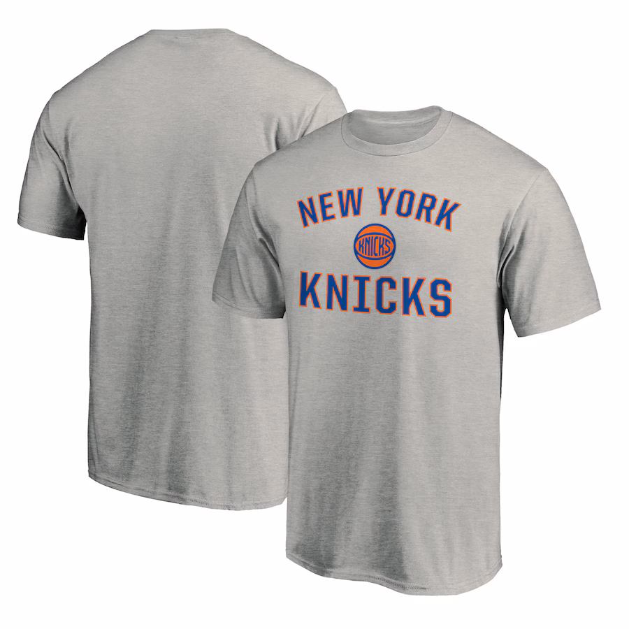 Men's New York Knicks  Heather Gray Victory Arch T-Shirt - Jersey