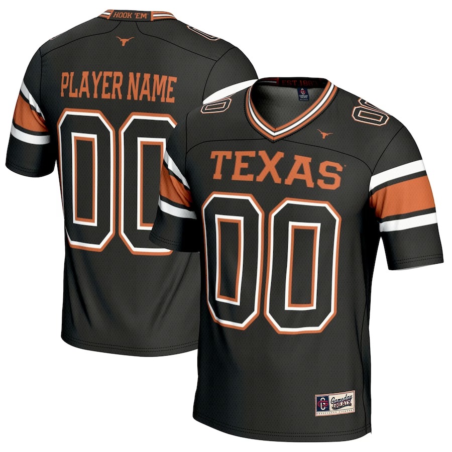 Texas Longhorns GameDay Greats Youth NIL Pick-A-Player Football Fashion Jersey - Black - Jersey