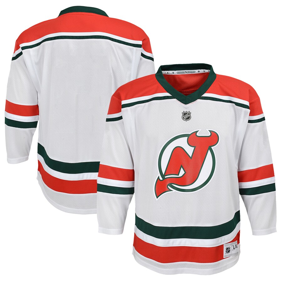 Youth New Jersey Devils White 2022/23 Heritage Replica Jersey - Jersey