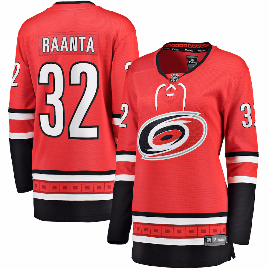 Women's Carolina Hurricanes Antti Raanta Fanatics Red Alternate Breakaway Player Jersey - Jersey