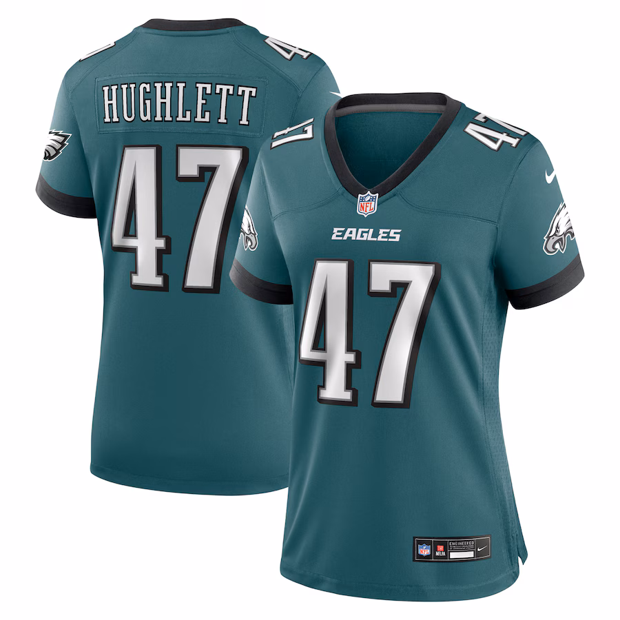 Women's Philadelphia Eagles Charley Hughlett Nike Midnight Green Team Game Jersey - Jersey