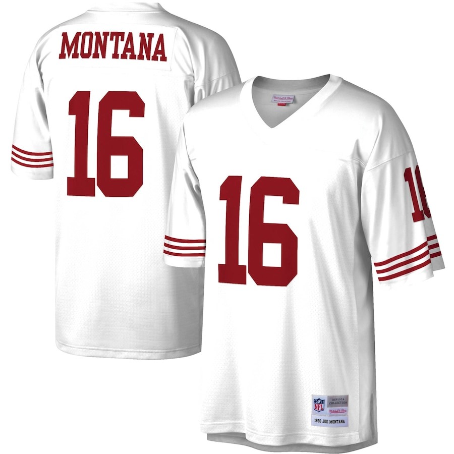 Men's San Francisco 49ers Joe Montana Mitchell & Ness White Legacy Replica Jersey - Jersey