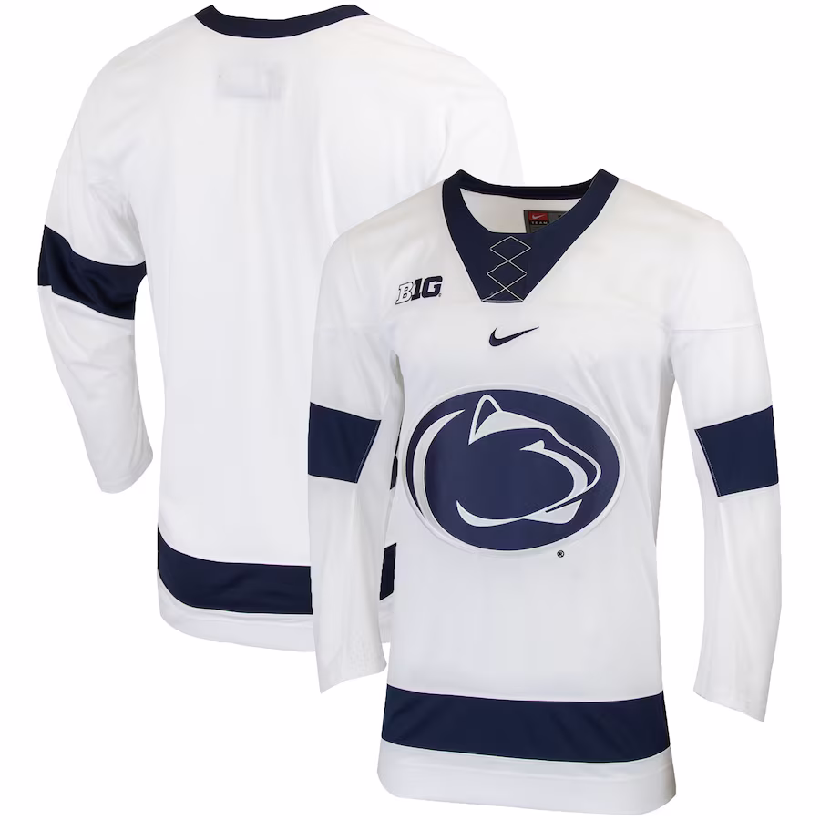 Penn State Nittany Lions Nike Replica College Hockey Jersey - White - Jersey