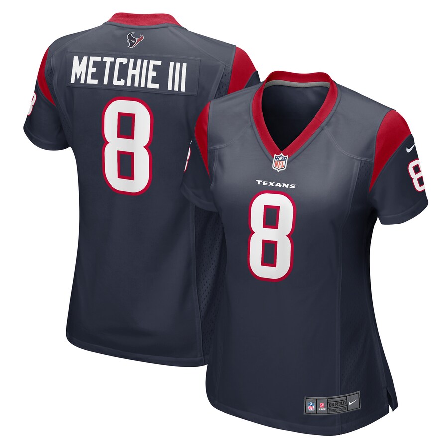 Women's Houston Texans John Metchie III Nike Navy Game Player Jersey - Jersey