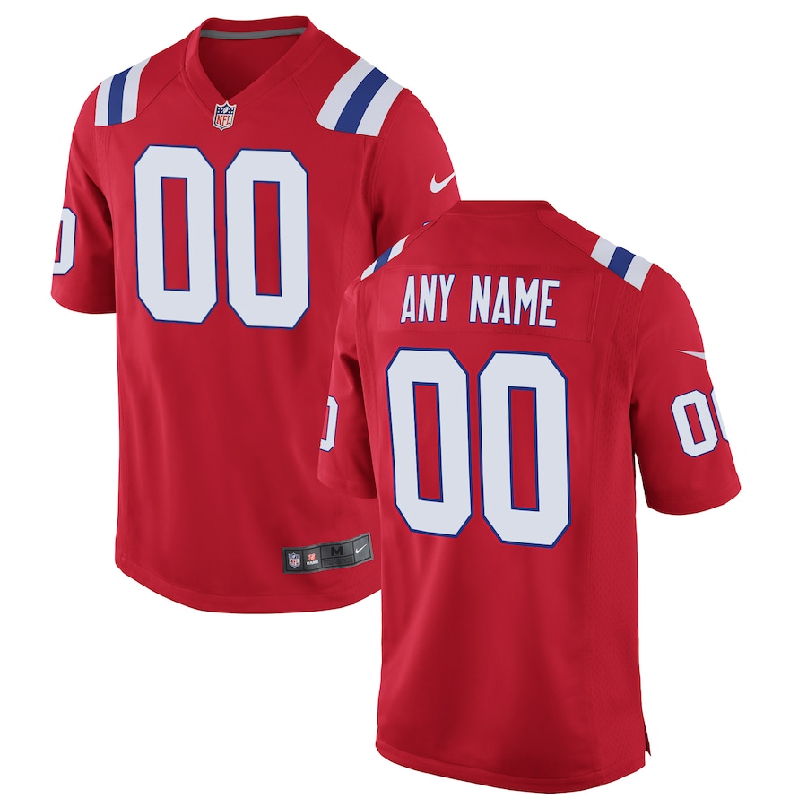 Youth New England Patriots Nike Red Custom Alternate Game Jersey - Jersey