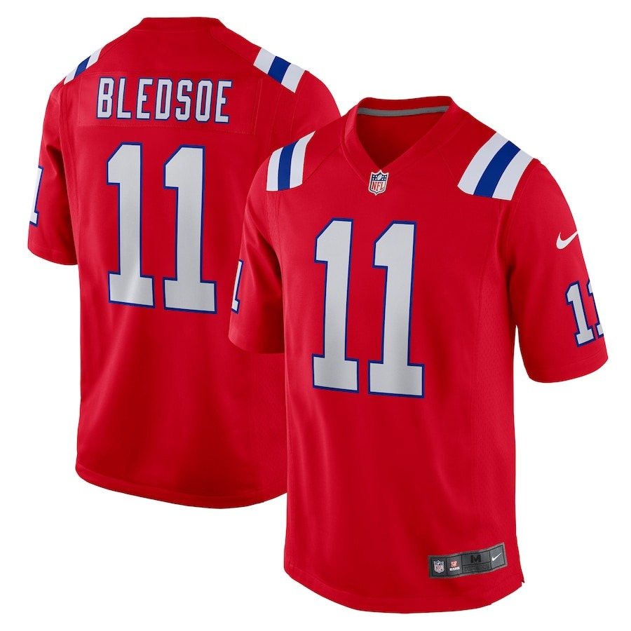 Men's New England Patriots Drew Bledsoe Nike Red Retired Player Alternate Game Jersey - Jersey