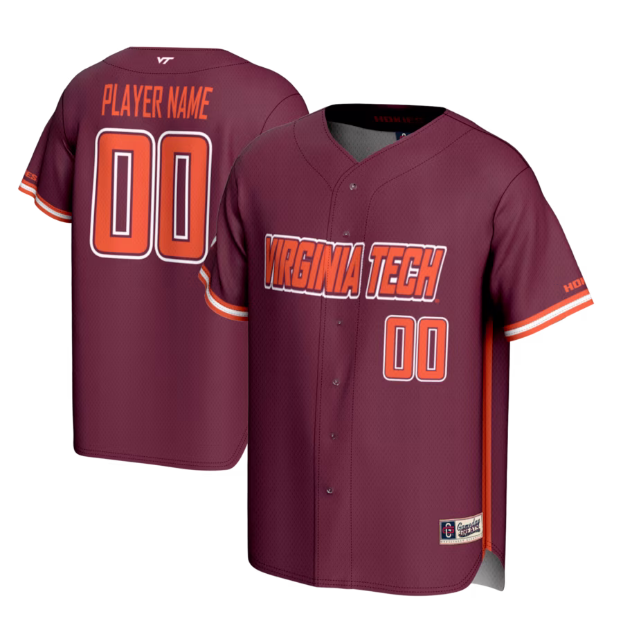 Virginia Tech Hokies GameDay Greats NIL Pick-A-Player Lightweight Baseball Jersey - Maroon - Jersey