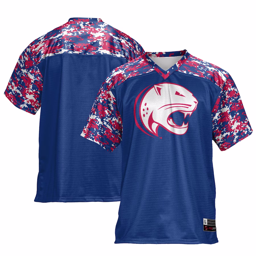 South Alabama Jaguars GameDay Greats Youth Camo Football Jersey - Blue - Jersey