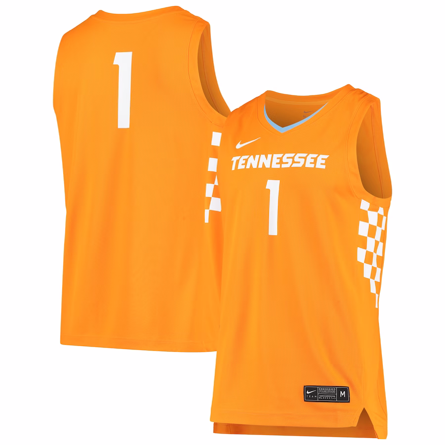 #1 Tennessee Volunteers Nike Unisex Replica Basketball Jersey - Tennessee Orange - Jersey