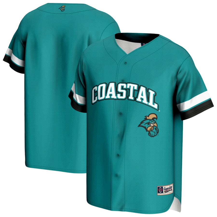 Men's GameDay Greats Teal Coastal Carolina Chanticleers Baseball Jersey - Jersey