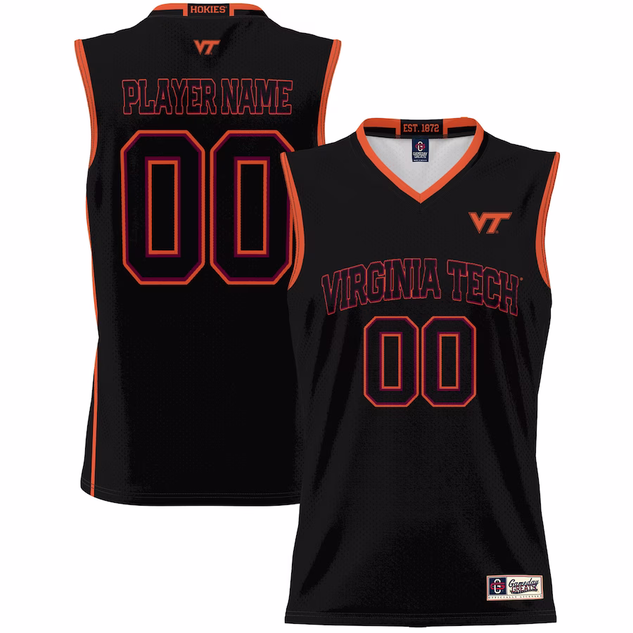 Virginia Tech Hokies GameDay Greats Unisex  Lightweight NIL Pick-A-Player Basketball Jersey - Black - Jersey
