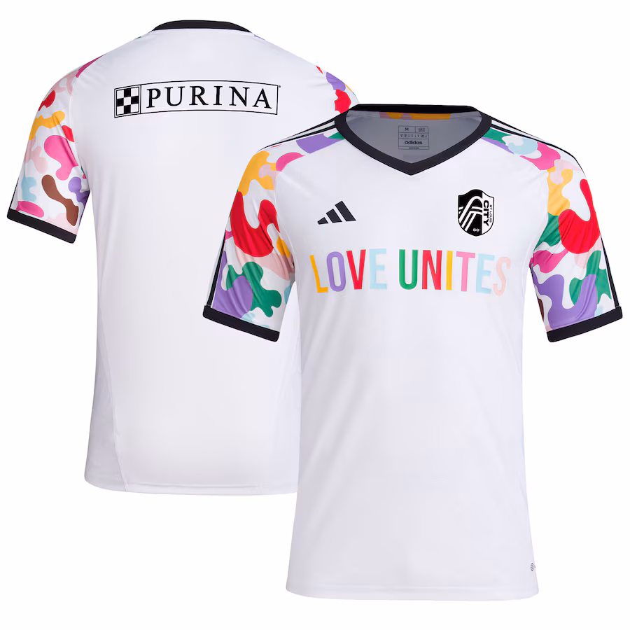 Men's St. Louis City SC  adidas White 2023 Pride Pre-Match Top - Jersey