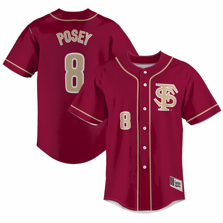 Buster Posey Florida State Seminoles GameDay Greats  Lightweight Baseball Jersey - Garnet - Jersey