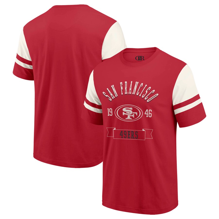 Men's San Francisco 49ers  Darius Rucker Collection by Fanatics Scarlet Football T-Shirt - Jersey
