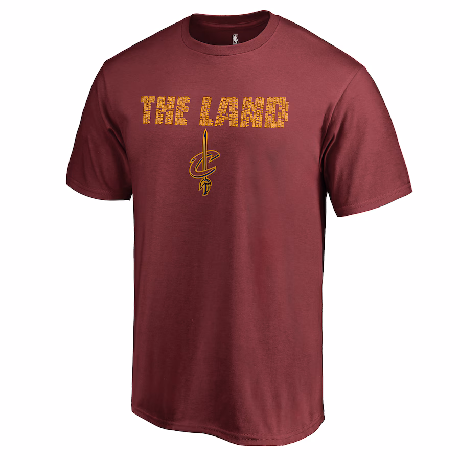Men's Cleveland Cavaliers Garnet Hometown Collection Repeating Roster T-Shirt - Jersey