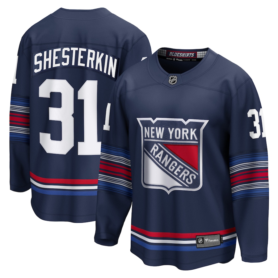 Men's New York Rangers Igor Shesterkin Fanatics Navy Alternate Premier Breakaway Player Jersey - Jersey