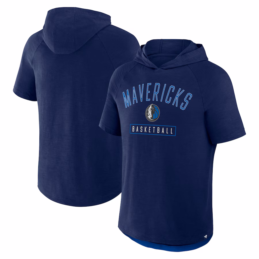 Men's Dallas Mavericks Fanatics Athletic Navy Pass Legend Hooded T-Shirt - Jersey